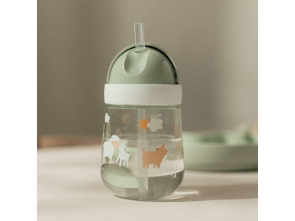 FĹAŠKA/POHÁRIK  SO SLAMKOU 300 ML 9M+ FARMA