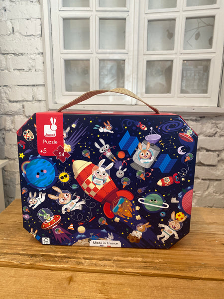 RAKETA VO VESMÍRE PUZZLE V KUFRÍKU 54KS 5R