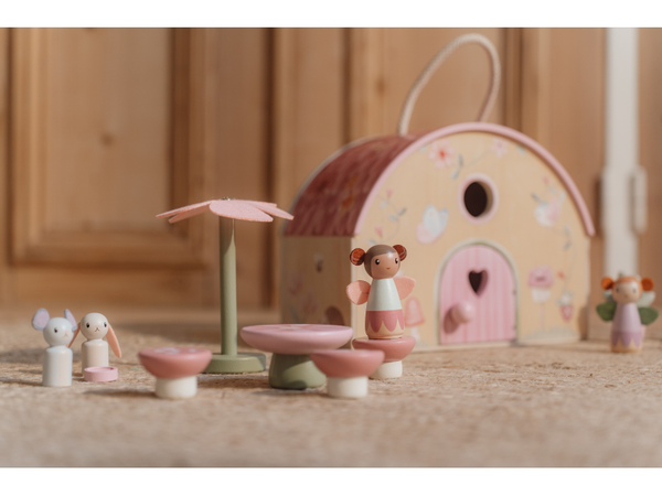DOMČEK PRE VÍLY DREVENÝ PRENOSNÝ FAIRY GARDEN