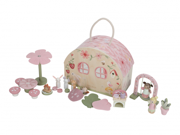 DOMČEK PRE VÍLY DREVENÝ PRENOSNÝ FAIRY GARDEN