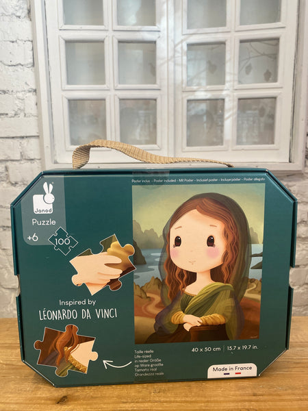 UMELECKÉ PUZZLE V KUFRÍKU LEONARDO DA VINCI 100KS 6R