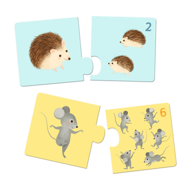 PUZZLE DUO MLÁĎATÁ ZVIERAT 6KS 12DIELOV 2R+