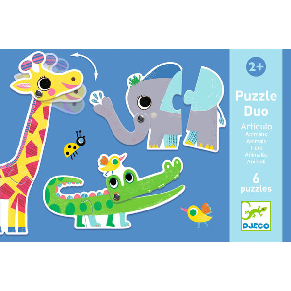 POHYBLIVÉ PUZZLE DUO ZVIERATkÁ 6KS 12DIELOV