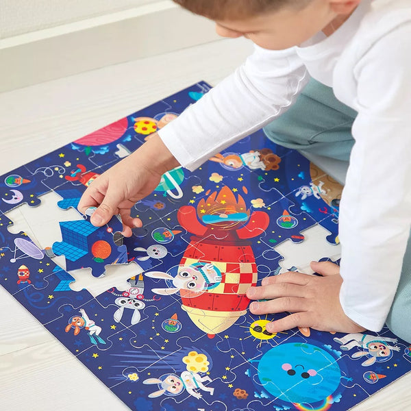 RAKETA VO VESMÍRE PUZZLE V KUFRÍKU 54KS 5R