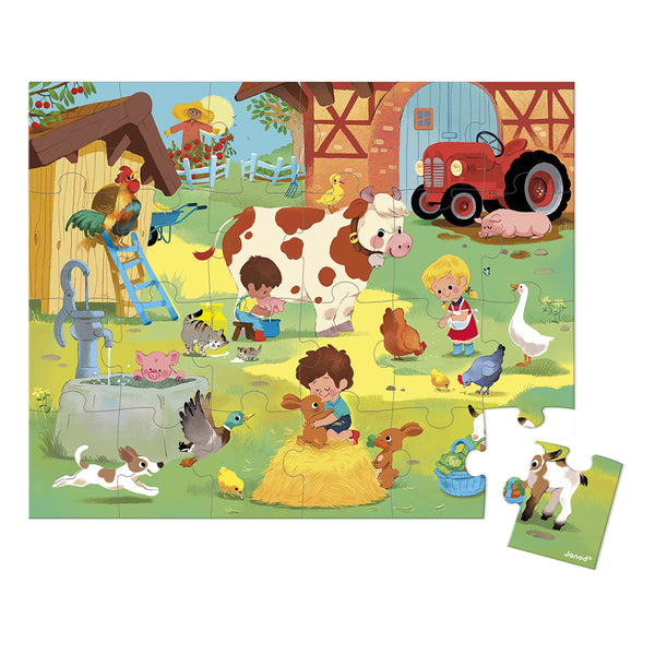 PUZZLE V KUFRÍKU DEŇ NA FARME 3R