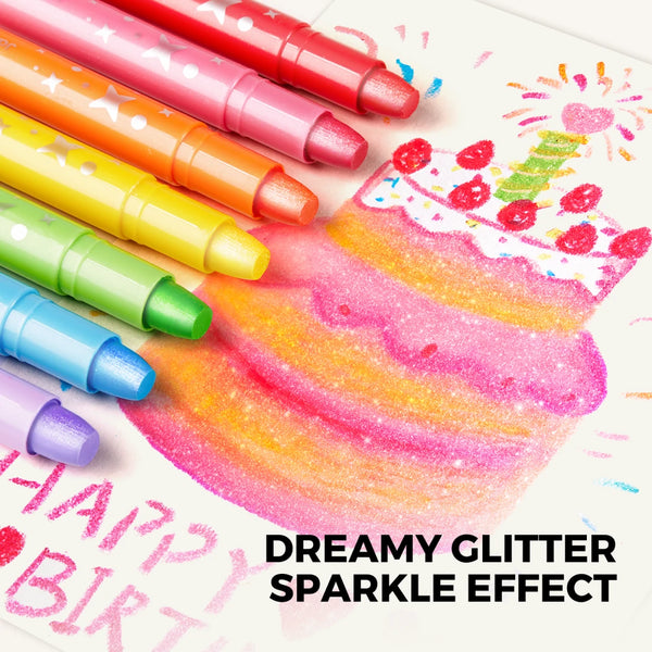 JEMNÉ VOSKOVY GLITTER UMÝVATEĽNÉ 12KS