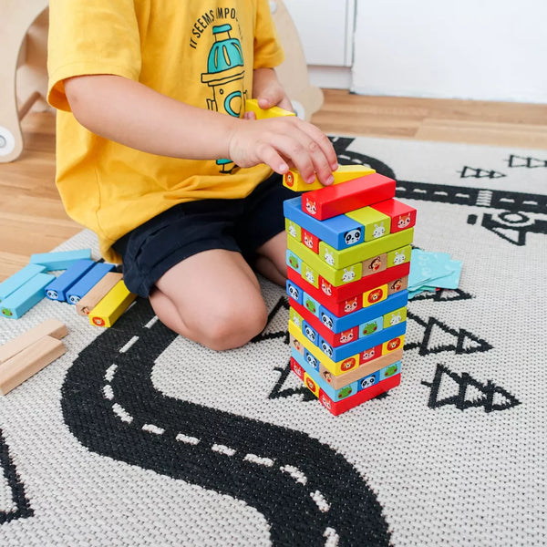 JENGA S KOCKOU A ZVIERATKAMI