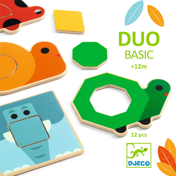 DREVENÉ PUZZLE DUO VYPLŇ ZVIERATKÁ