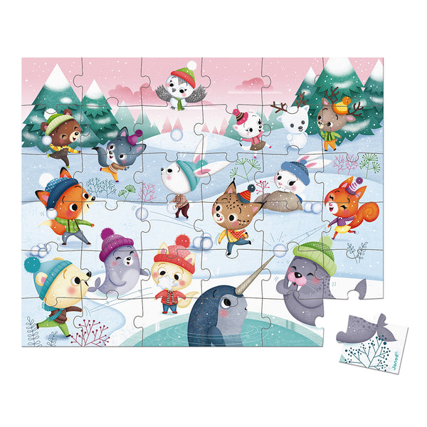PUZZLE V KUFRÍKU PARTY NA SNEHO 36KS 4R