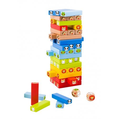 JENGA S KOCKOU A ZVIERATKAMI
